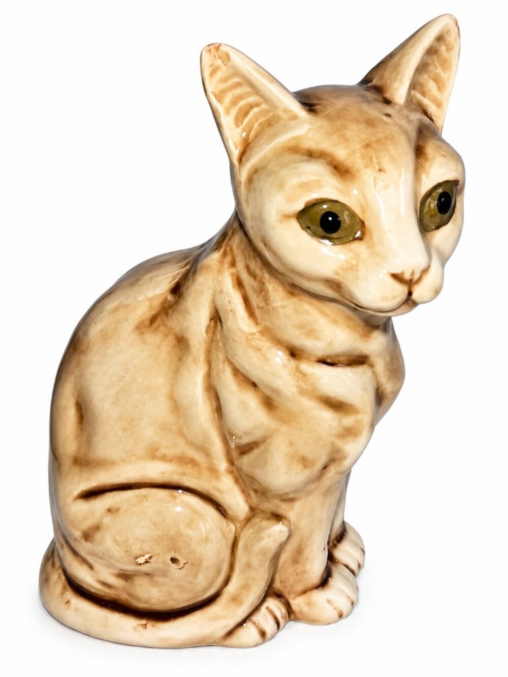 Vintage Norleans 4” Ceramic Cat Figurine Cream Classic Collector Item